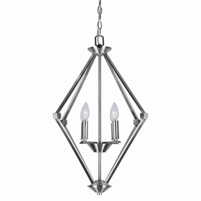 Four Light Chandelier Brushed Nickel Ceiling Lights Lighting discount price