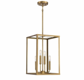 Four Light Pendant Natural Brass Ceiling Lights Lighting free shipping