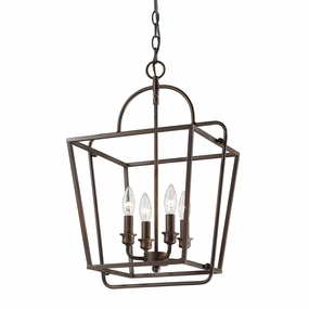 Four Light Pendant Rubbed Bronze Ceiling Lights Lighting buy online