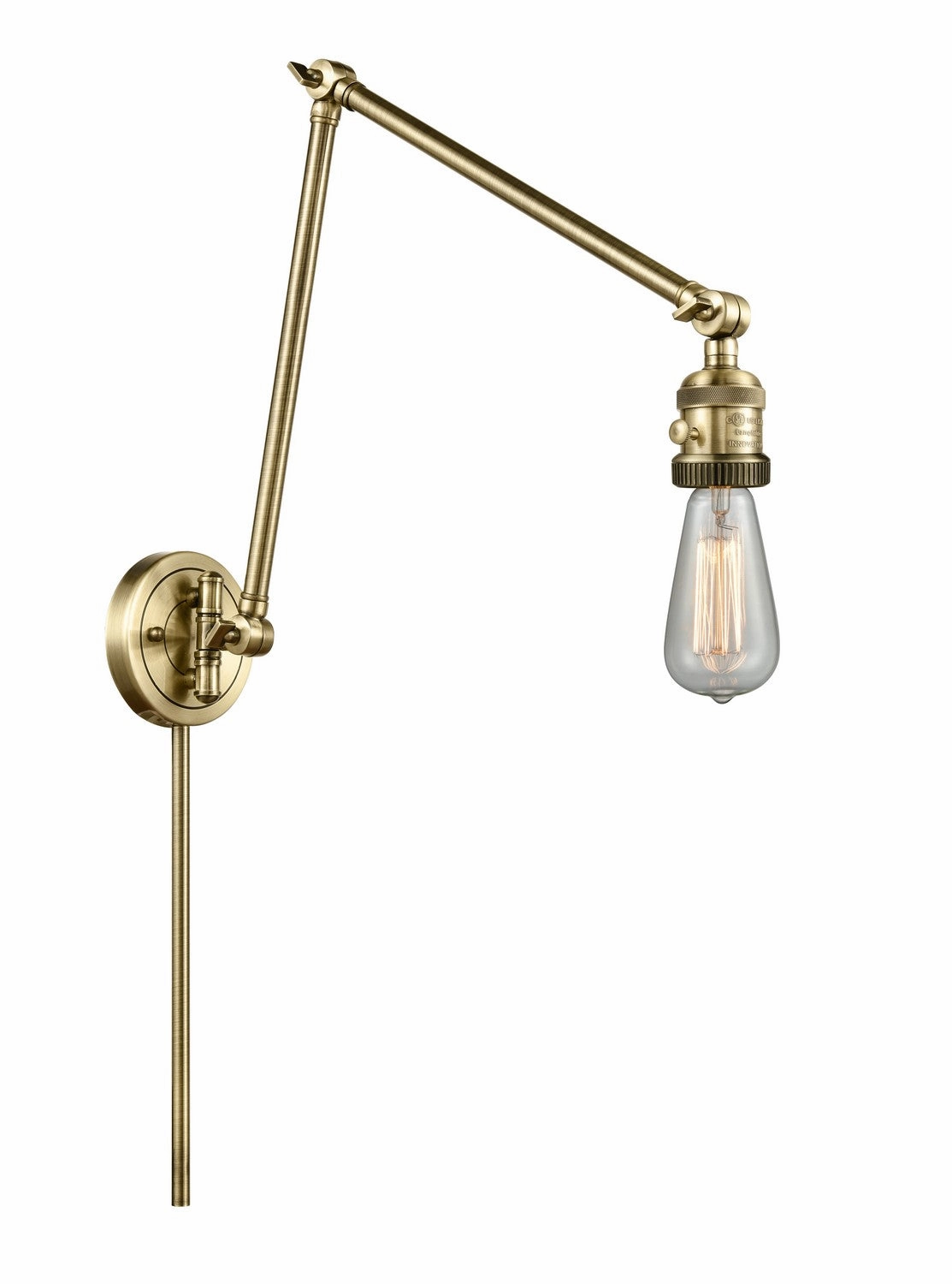 Franklin Restoration LED Swing Arm Lamp Antique Brass Wall Lights for decor discount
