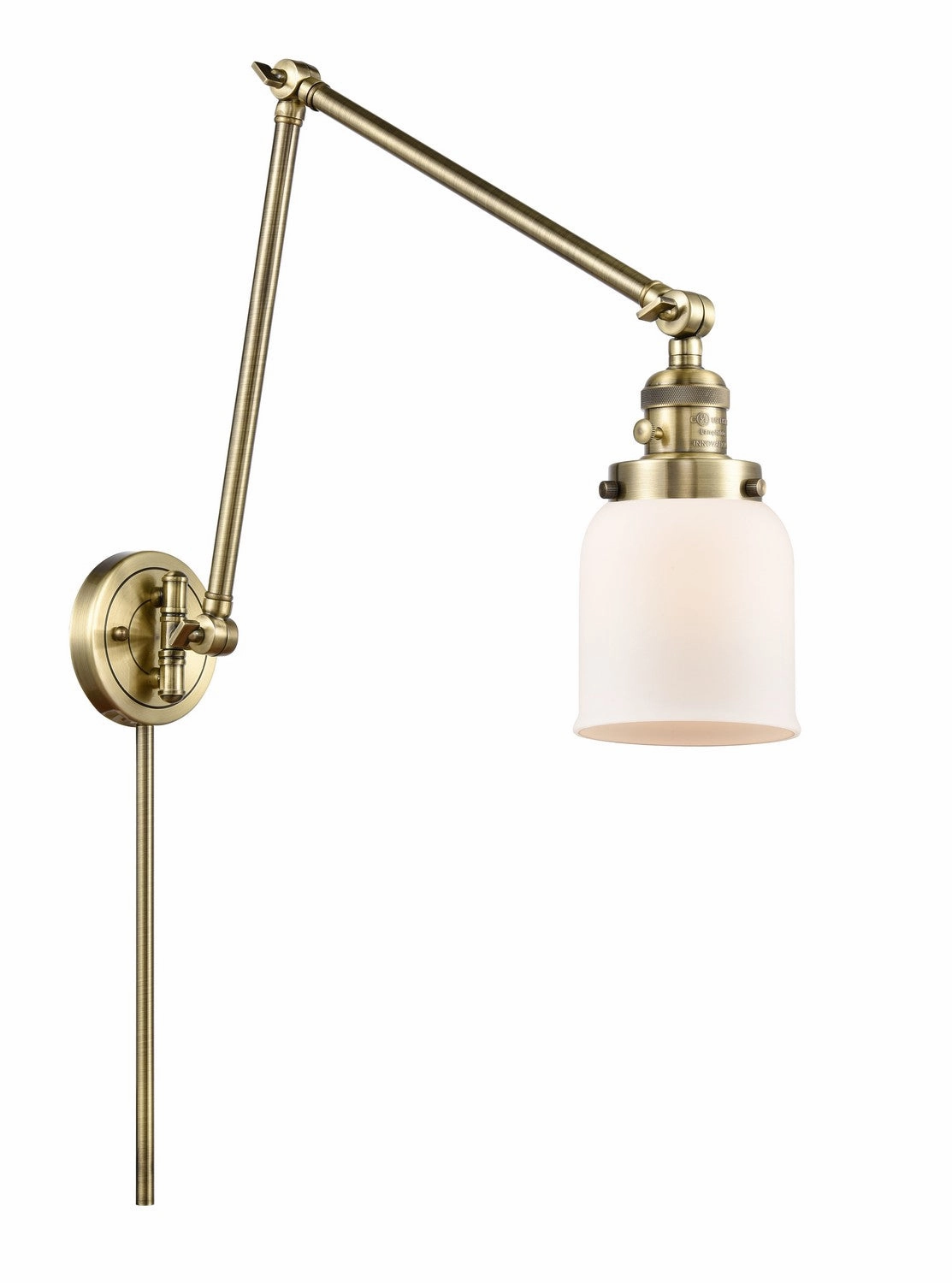 Franklin Restoration LED Swing Arm Lamp Antique Brass Wall Lights for decor discount