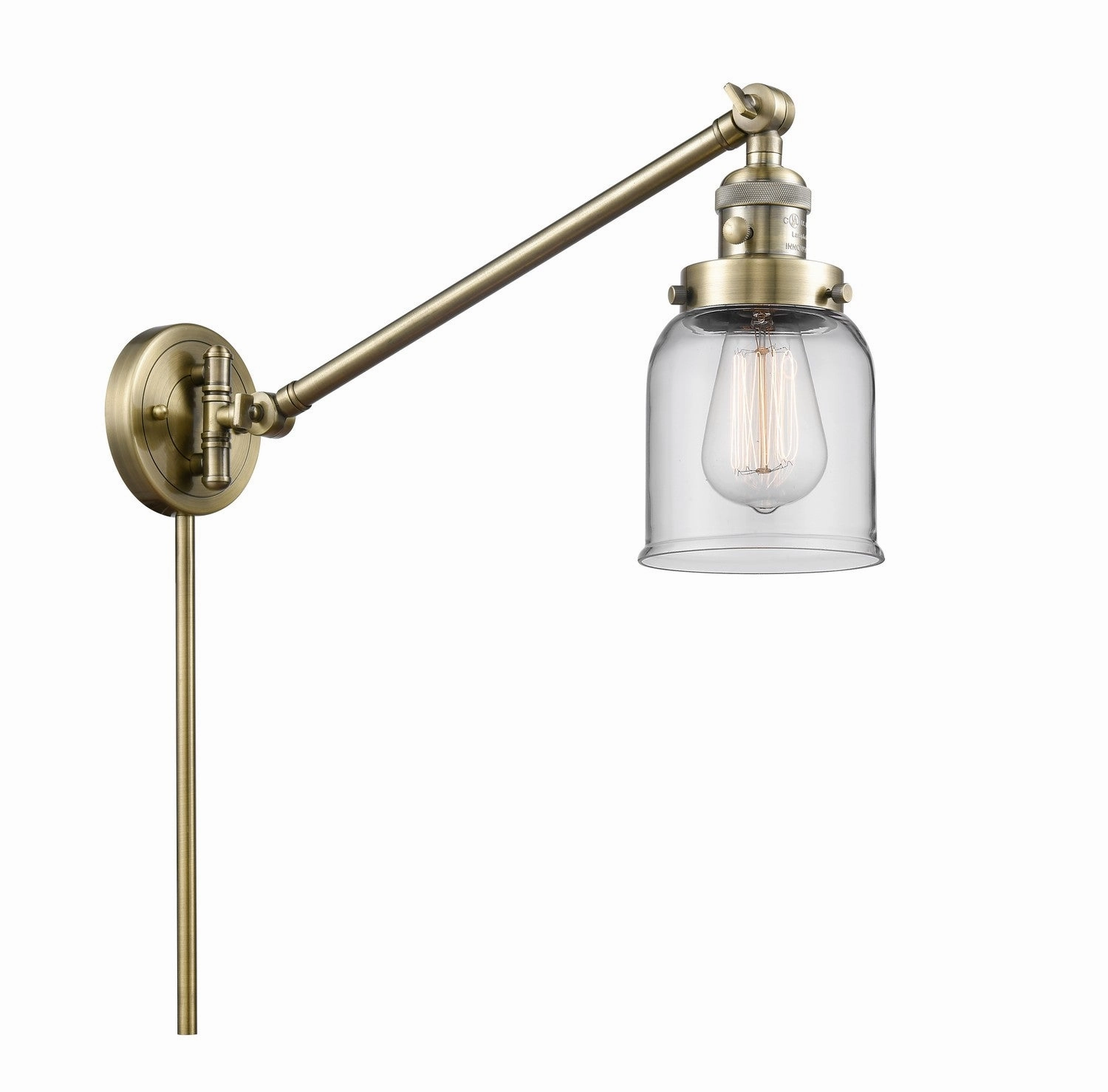 Franklin Restoration LED Swing Arm Lamp Antique Brass Best Wall Lights online store