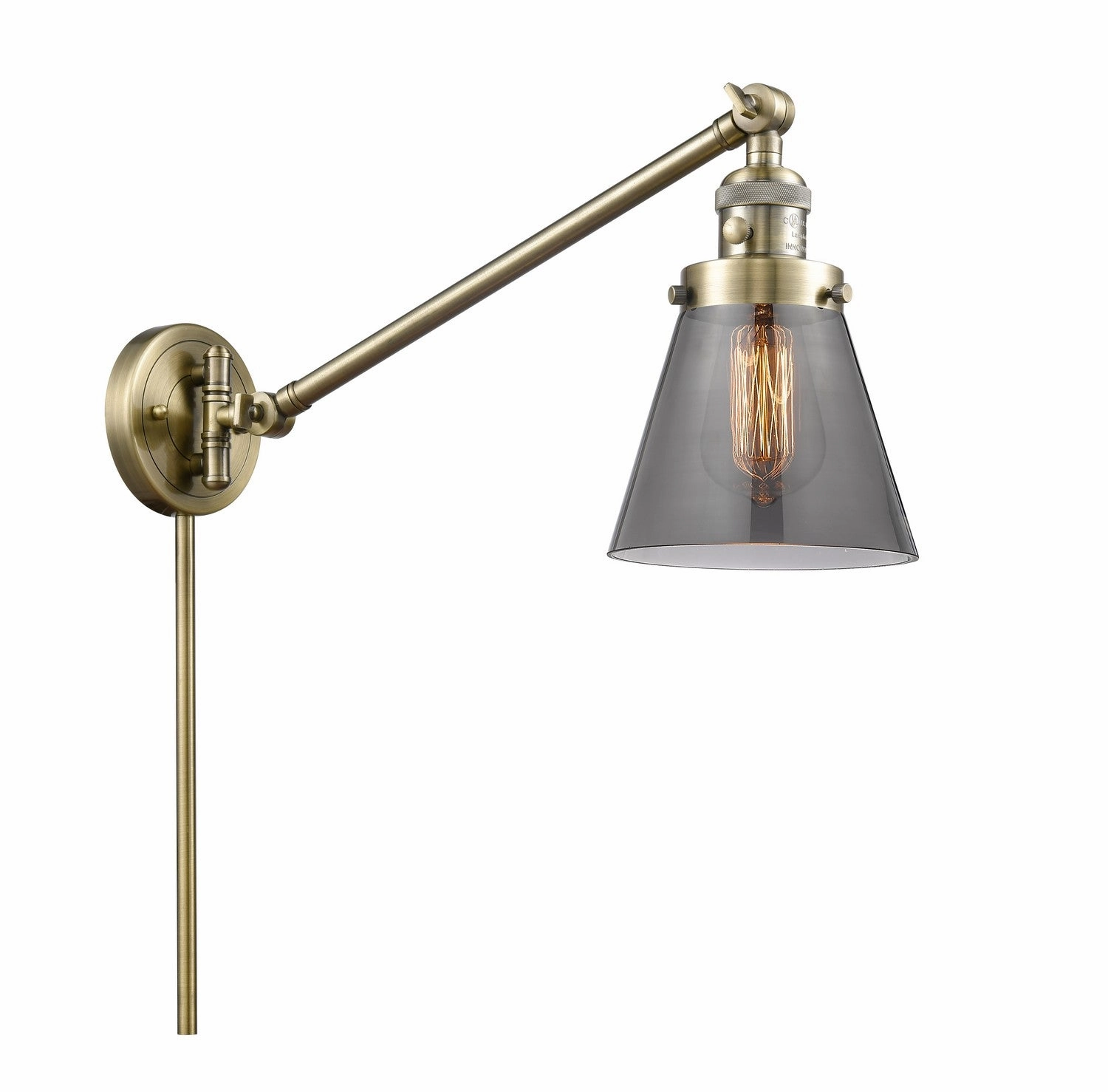 Franklin Restoration LED Swing Arm Lamp Antique Brass Best Wall Lights online store