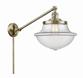 Franklin Restoration LED Swing Arm Lamp Antique Brass Best Wall Lights online store