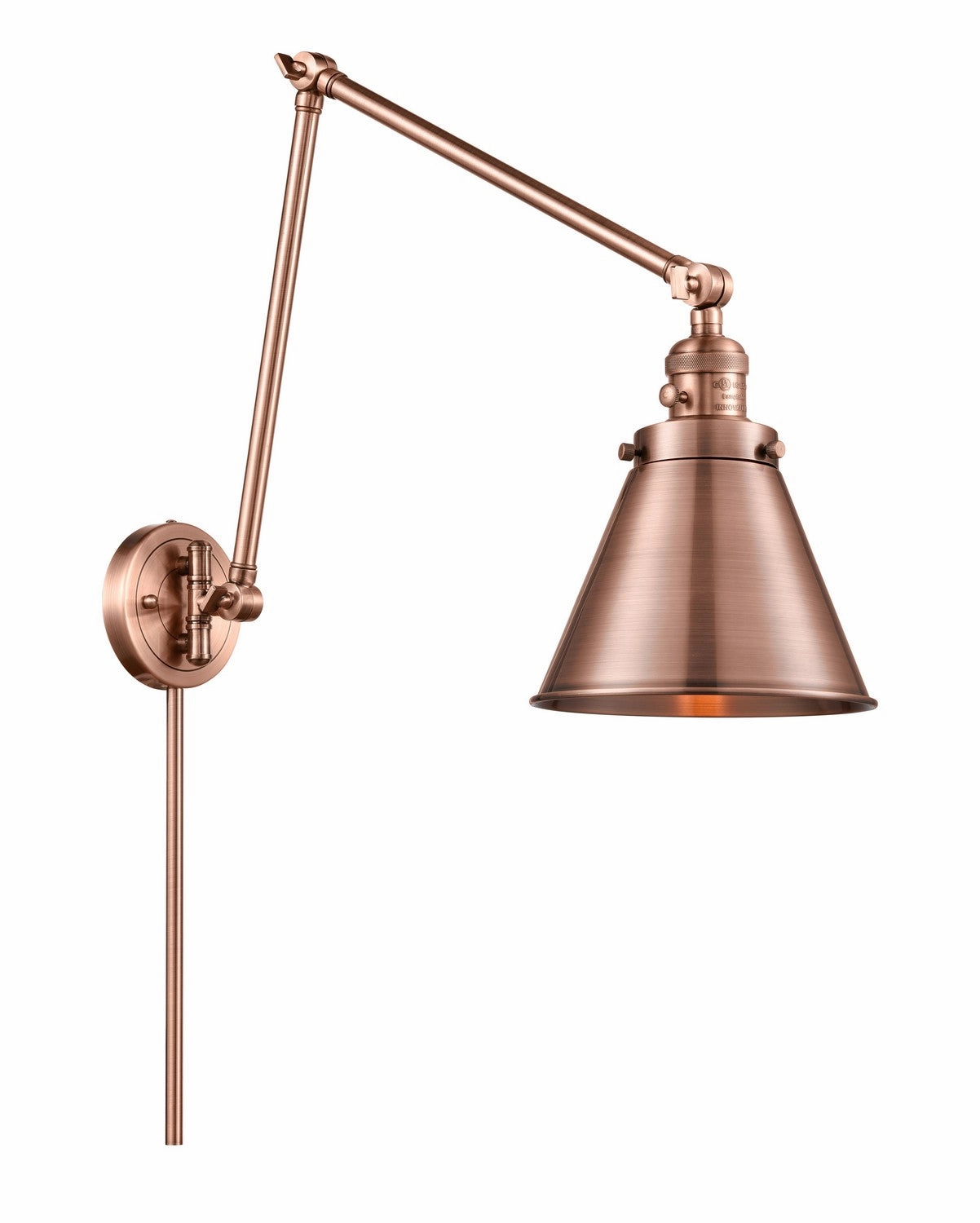 Franklin Restoration LED Swing Arm Lamp Antique Copper Wall Lights for decor discount