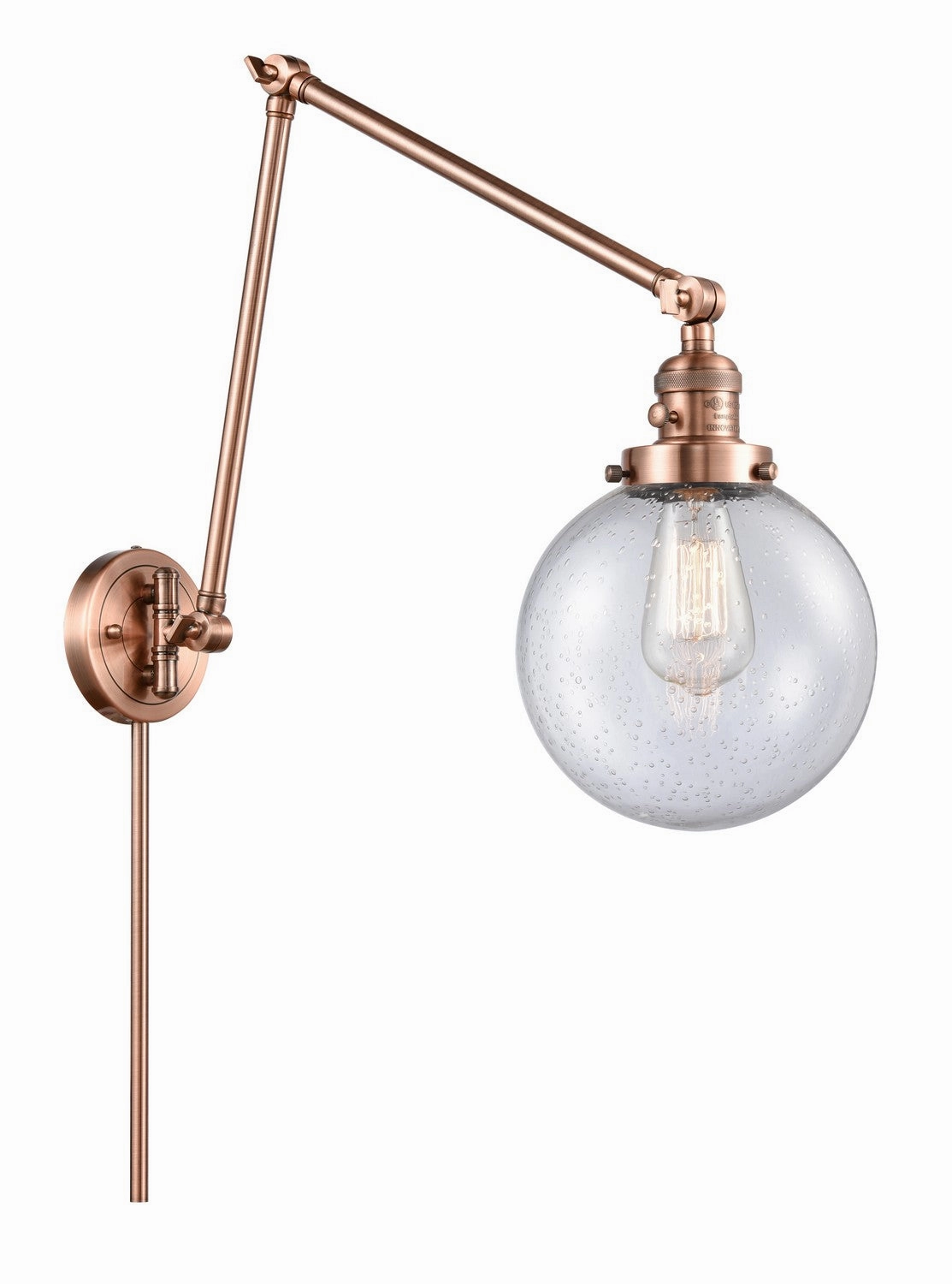 Franklin Restoration LED Swing Arm Lamp Antique Copper Wall Lights for decor discount