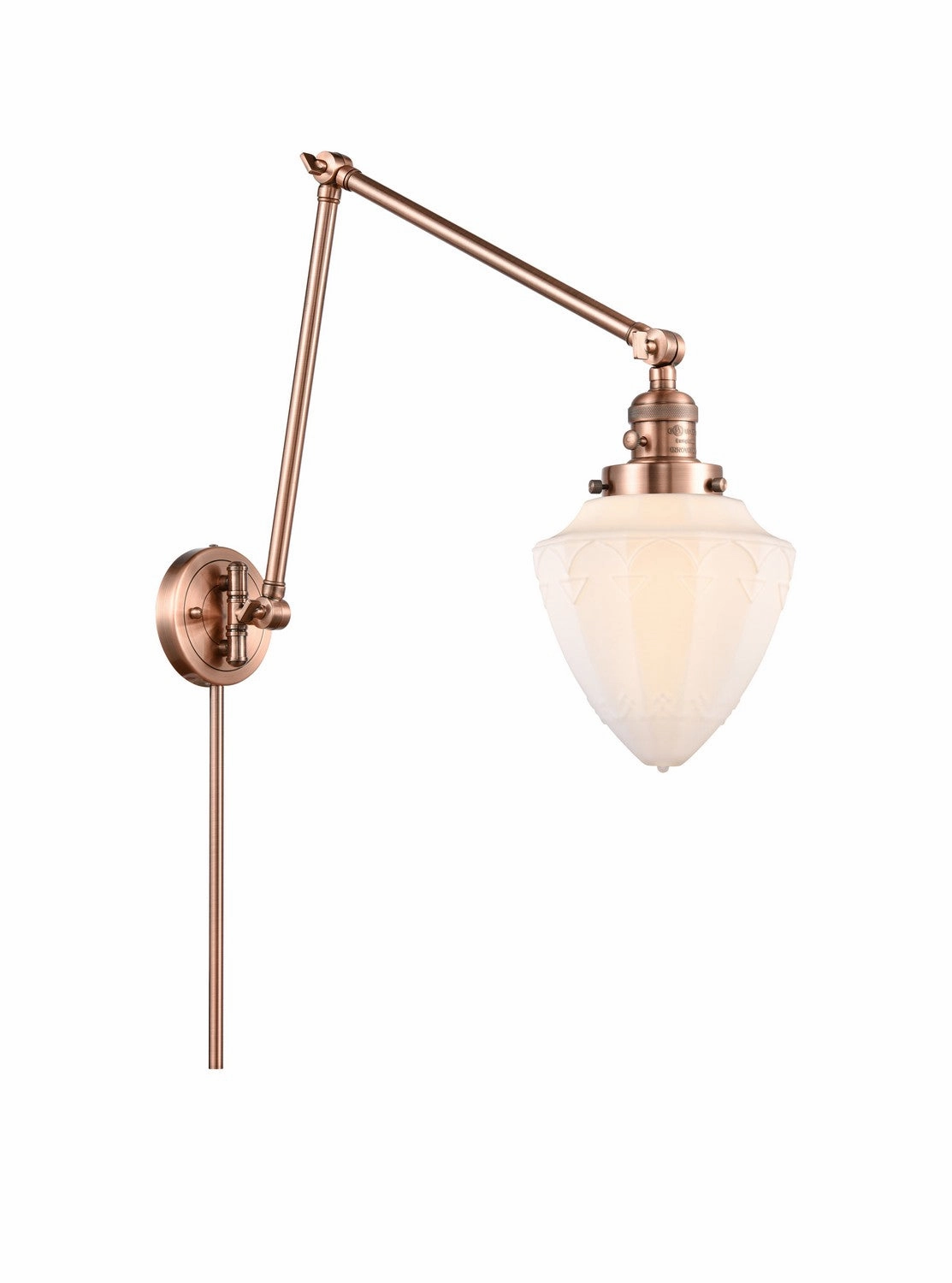 Franklin Restoration LED Swing Arm Lamp Antique Copper Wall Lights for decor discount
