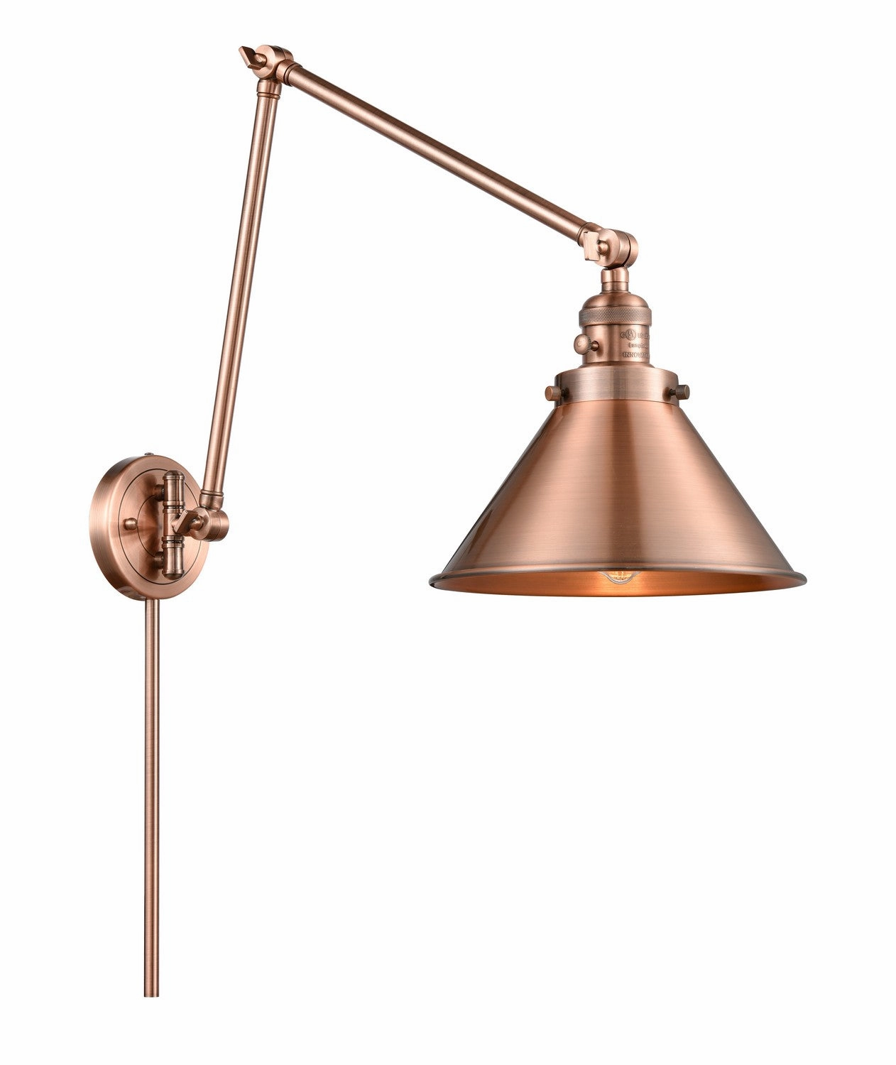 Franklin Restoration LED Swing Arm Lamp Antique Copper Wall Lights for decor discount