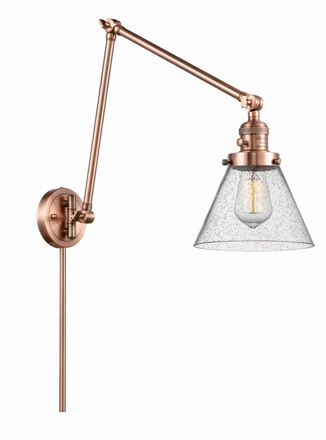 Franklin Restoration LED Swing Arm Lamp Antique Copper Wall Lights for decor discount
