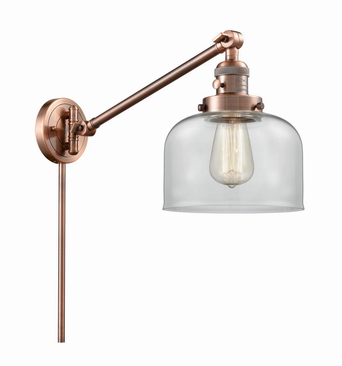 Franklin Restoration LED Swing Arm Lamp Antique Copper Best Wall Lights online store