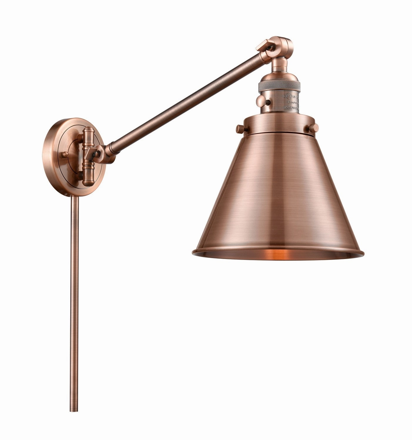 Franklin Restoration LED Swing Arm Lamp Antique Copper Best Wall Lights online store