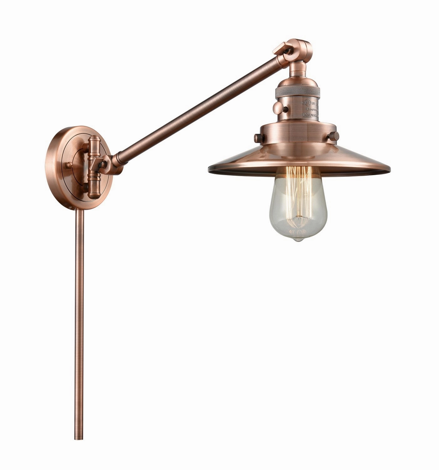Franklin Restoration LED Swing Arm Lamp Antique Copper Best Wall Lights online store