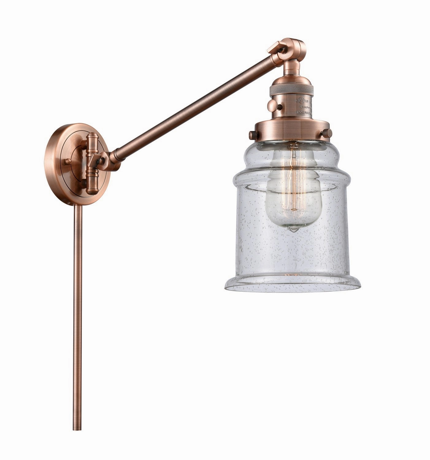 Franklin Restoration LED Swing Arm Lamp Antique Copper Best Wall Lights online store