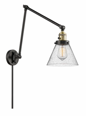 Franklin Restoration LED Swing Arm Lamp Black Antique Brass Wall Lights for decor discount