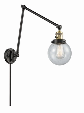 Franklin Restoration LED Swing Arm Lamp Black Antique Brass Wall Lights for decor discount