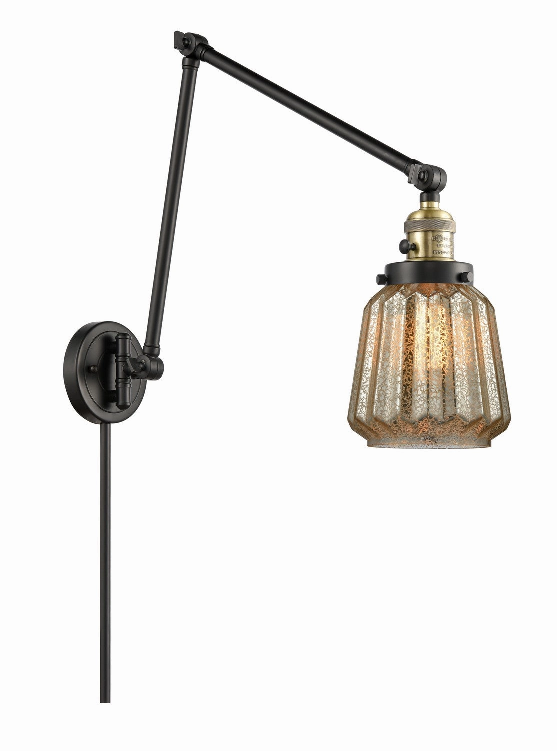 Franklin Restoration LED Swing Arm Lamp Black Antique Brass Wall Lights for decor discount