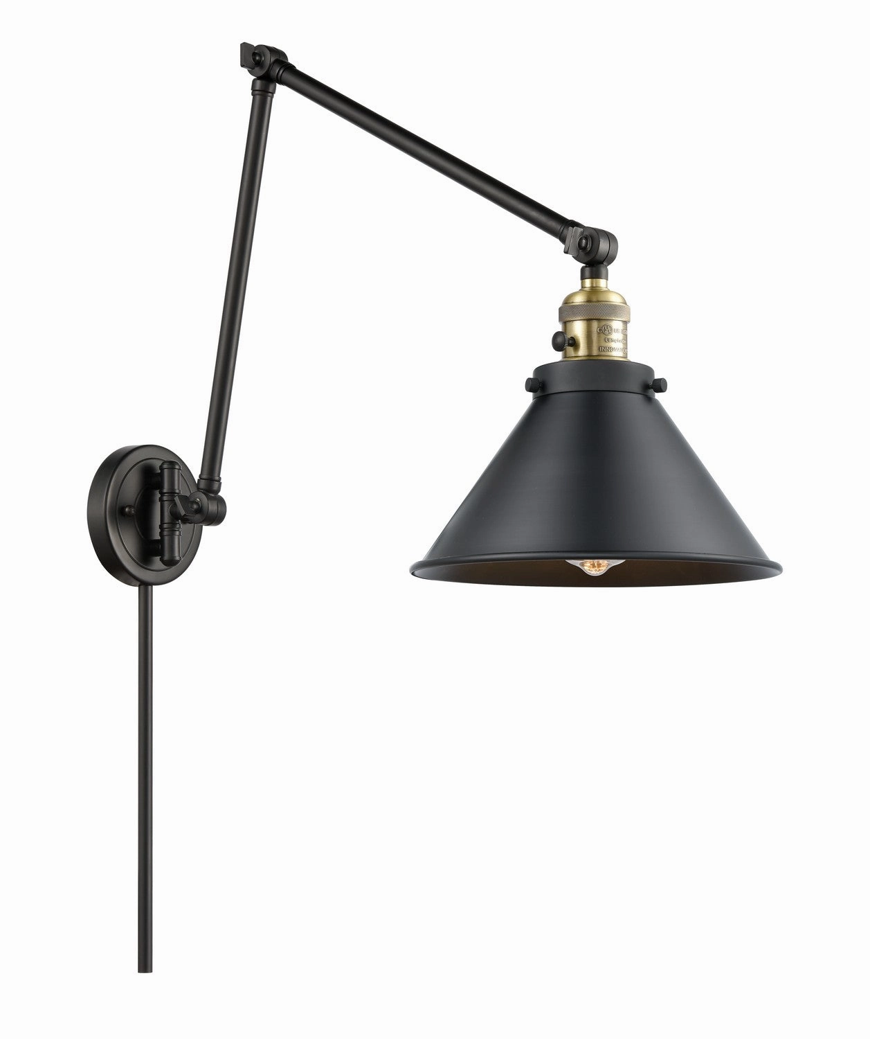 Franklin Restoration LED Swing Arm Lamp Black Antique Brass Wall Lights for decor discount