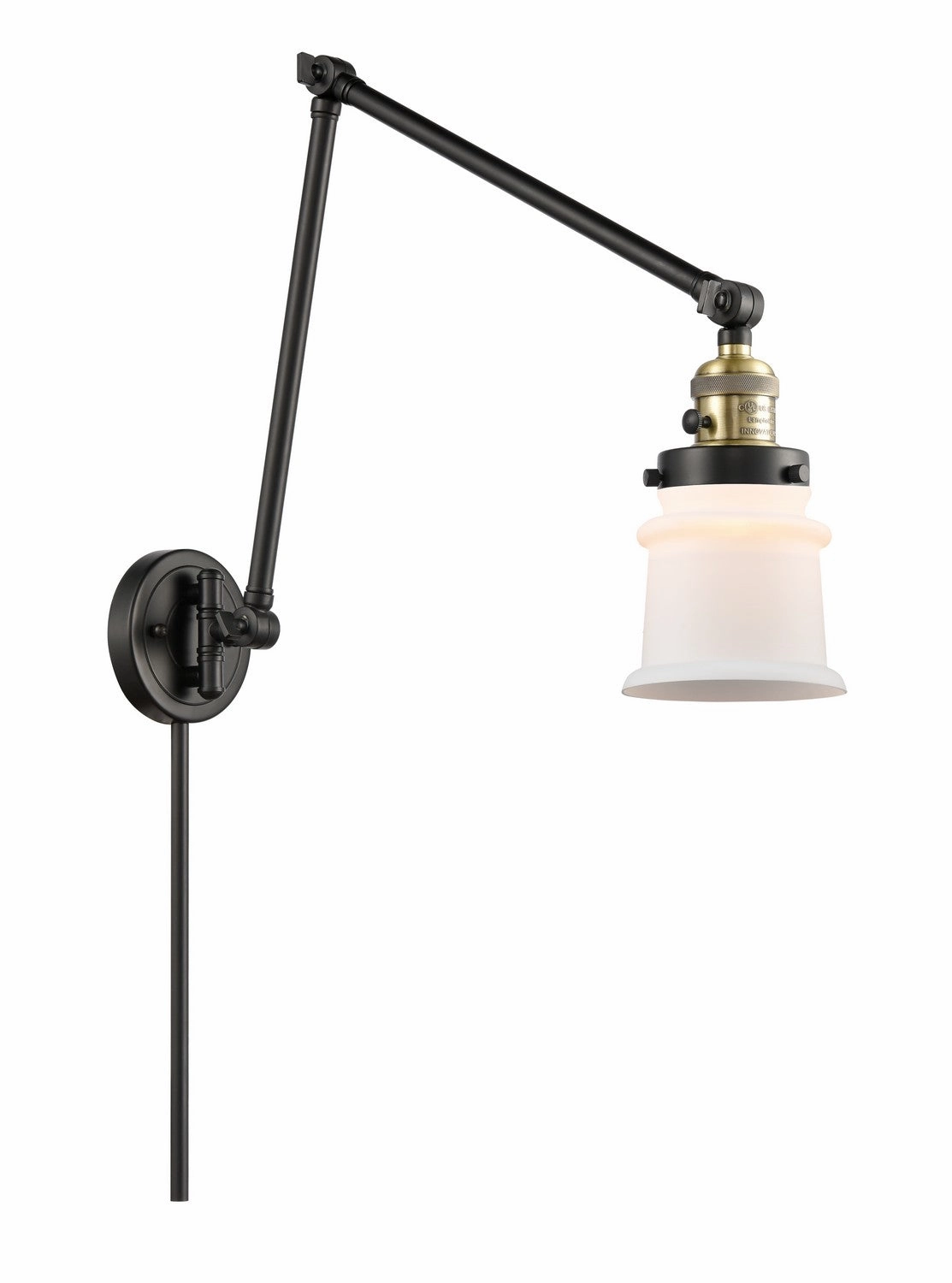 Franklin Restoration LED Swing Arm Lamp Black Antique Brass Wall Lights for decor discount