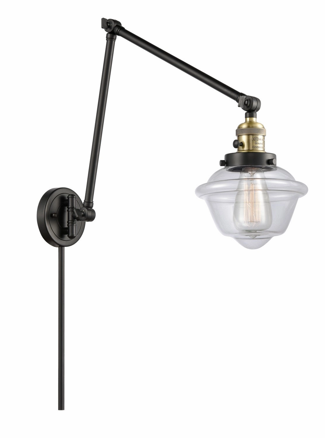 Franklin Restoration LED Swing Arm Lamp Black Antique Brass Wall Lights for decor discount