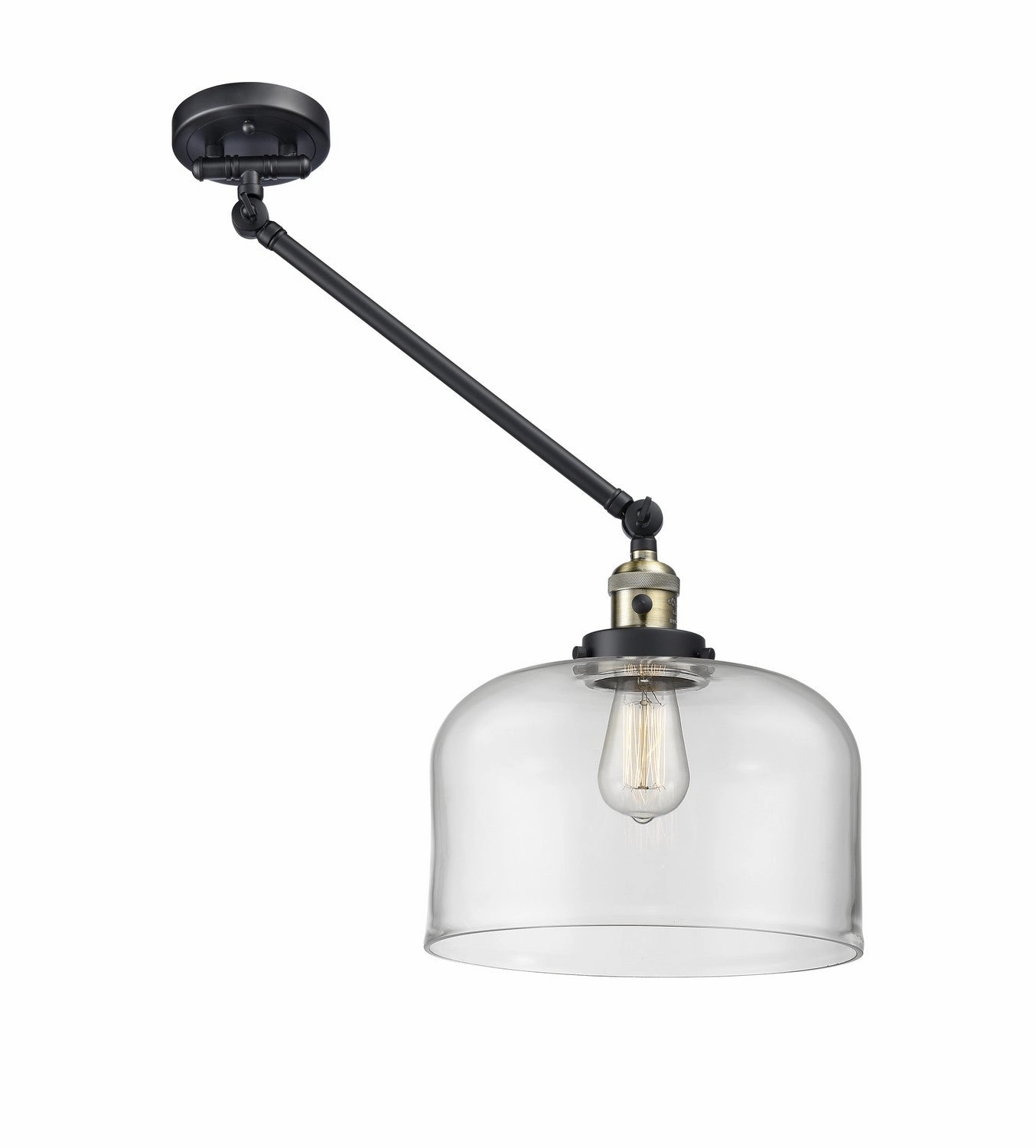 Franklin Restoration LED Swing Arm Lamp Black Antique Brass Wall Lights up to 70% off