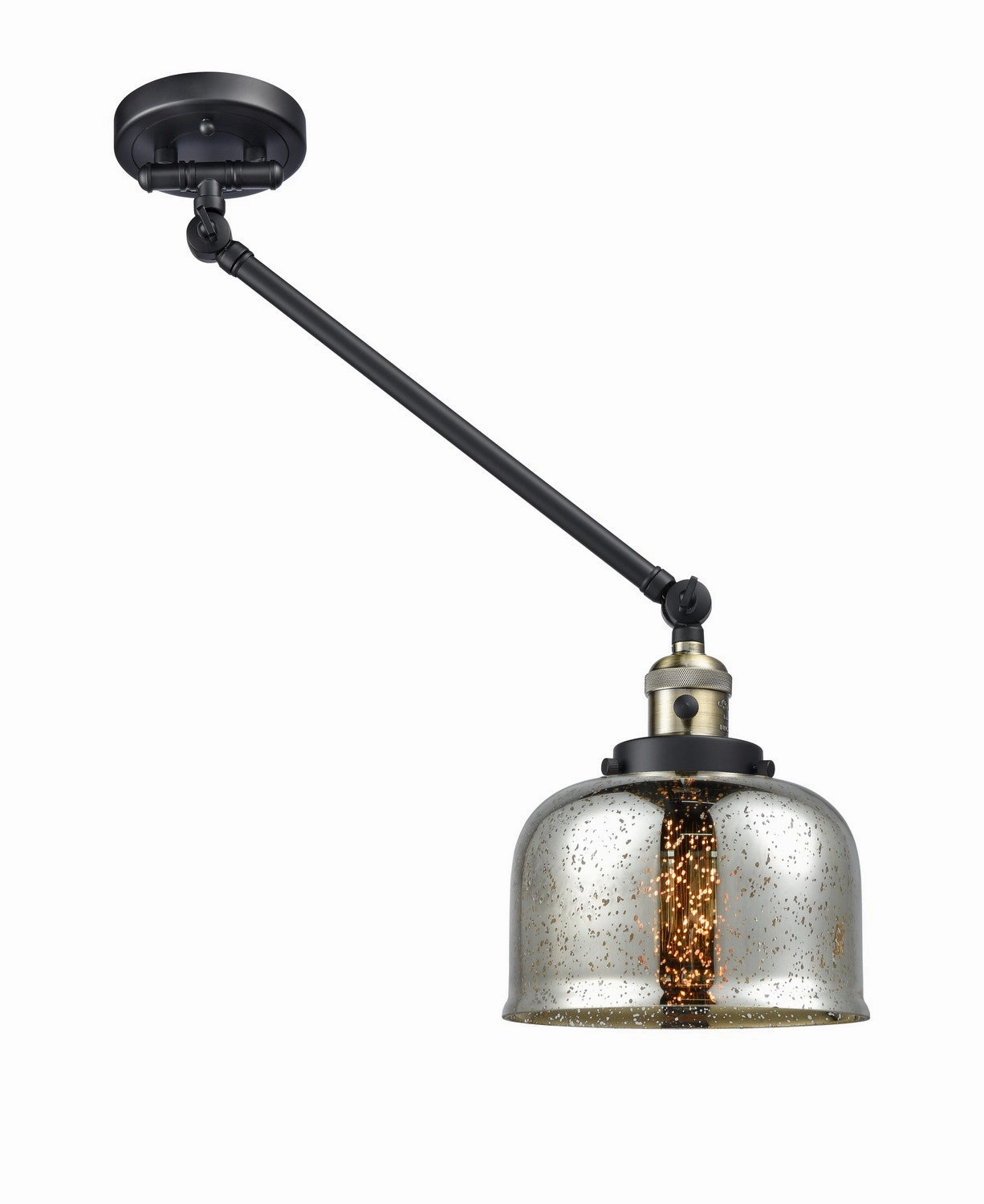 Franklin Restoration LED Swing Arm Lamp Black Antique Brass Wall Lights up to 70% off