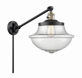 Franklin Restoration LED Swing Arm Lamp Black Antique Brass Best Wall Lights online store