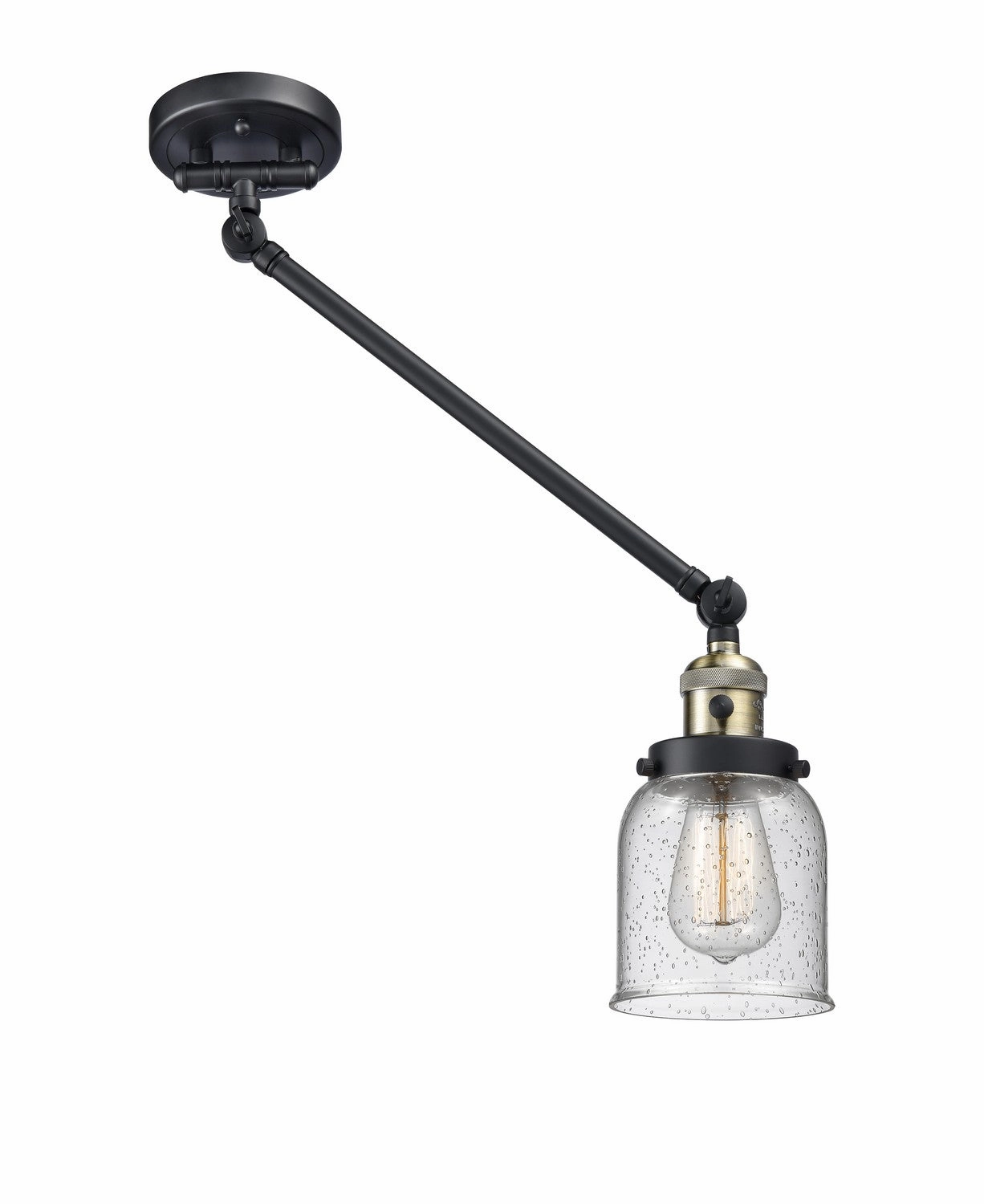 Franklin Restoration LED Swing Arm Lamp Black Antique Brass Wall Lights up to 70% off
