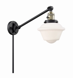 Franklin Restoration LED Swing Arm Lamp Black Antique Brass Best Wall Lights online store