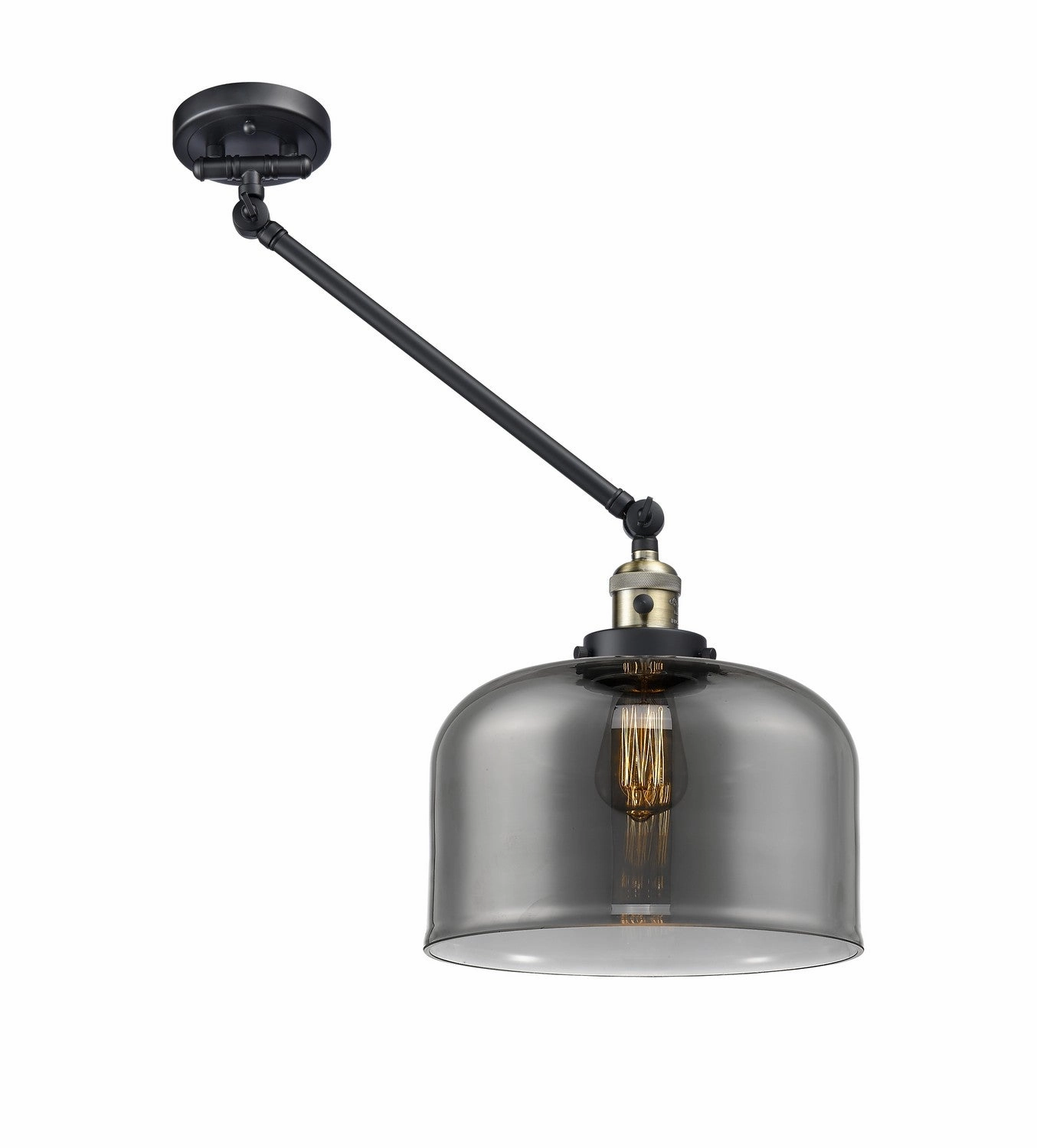 Franklin Restoration LED Swing Arm Lamp Black Antique Brass Wall Lights up to 70% off