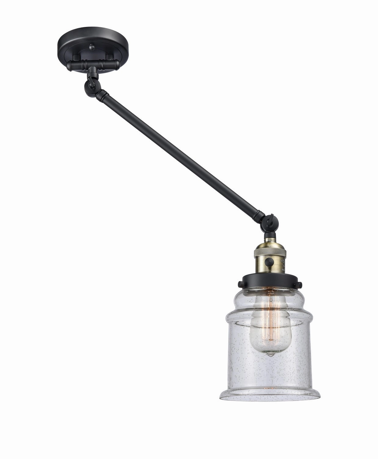 Franklin Restoration LED Swing Arm Lamp Black Antique Brass Wall Lights up to 70% off