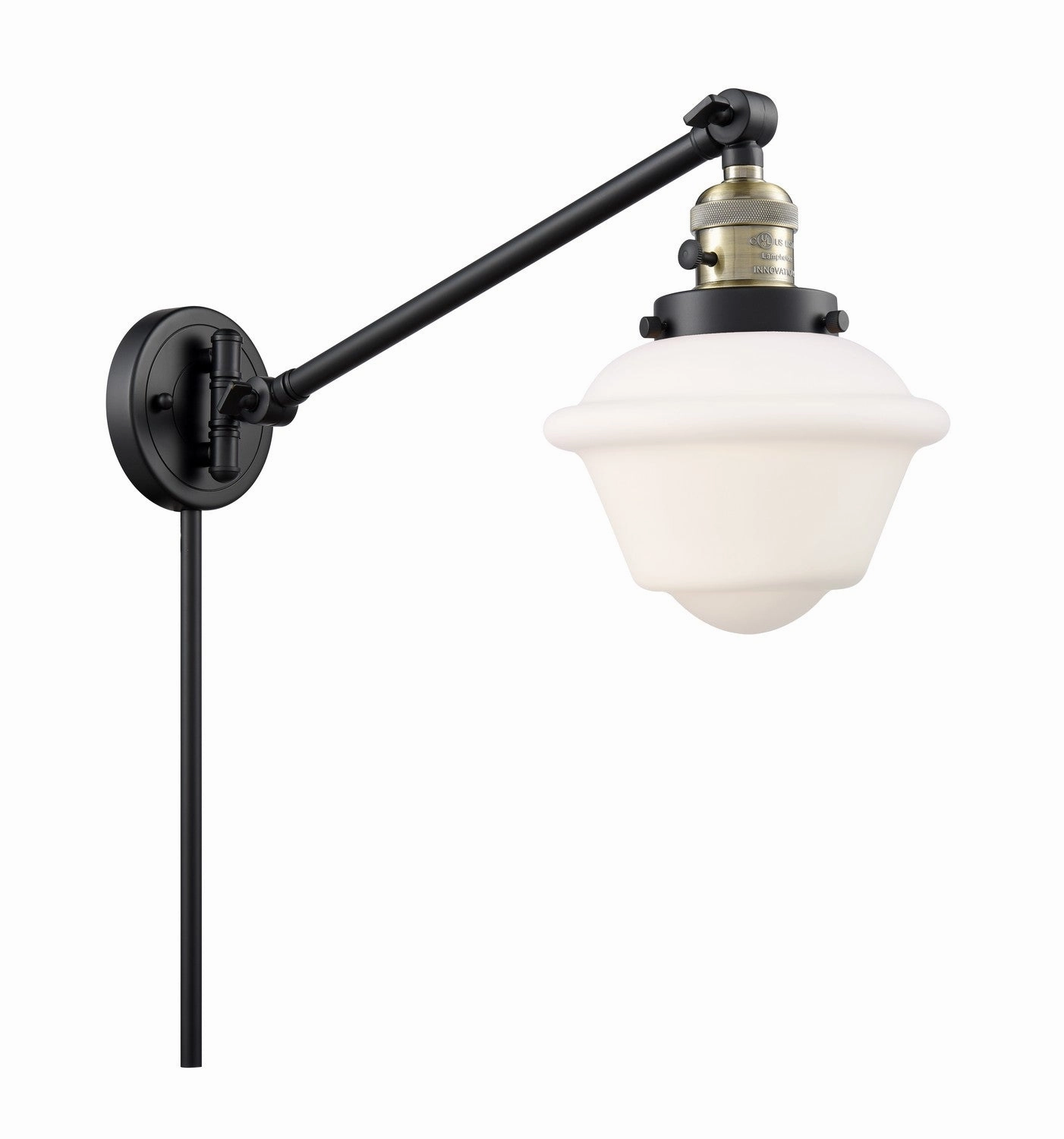 Franklin Restoration LED Swing Arm Lamp Black Antique Brass Best Wall Lights online store