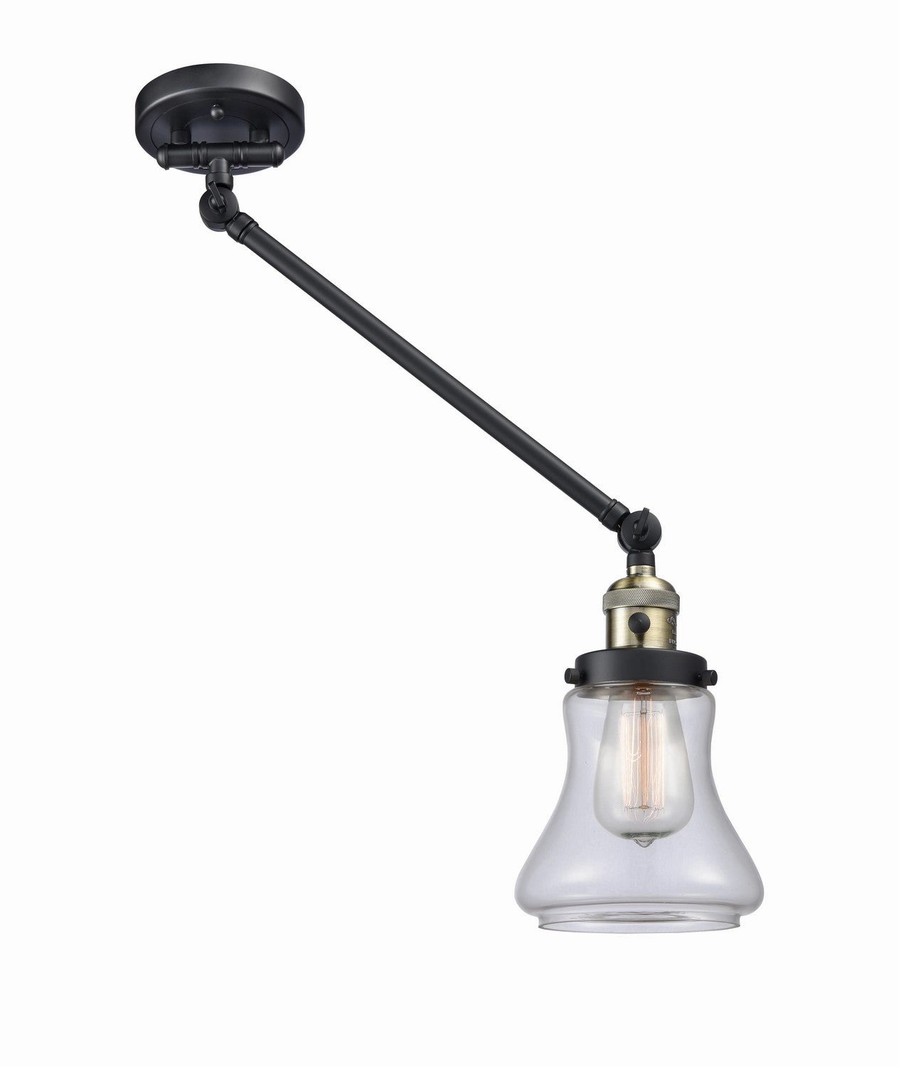 Franklin Restoration LED Swing Arm Lamp Black Antique Brass Wall Lights up to 70% off