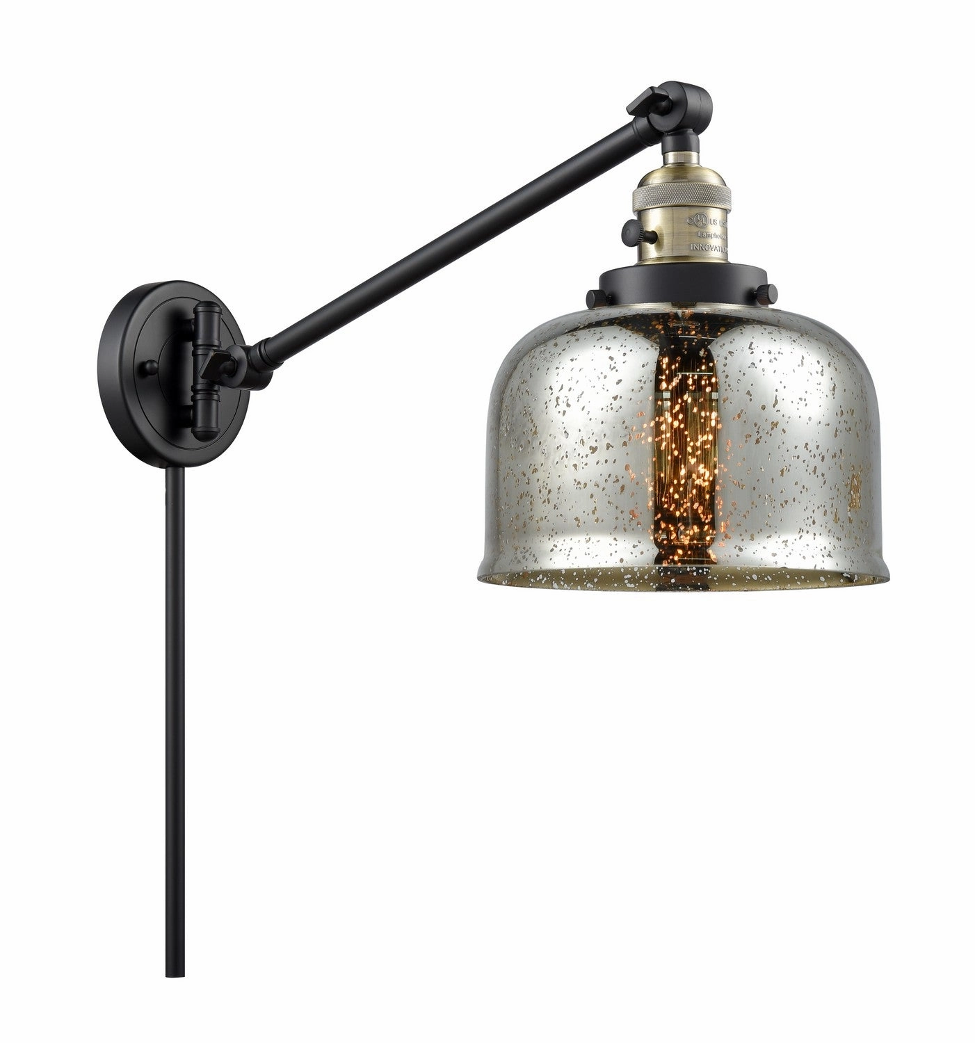 Franklin Restoration LED Swing Arm Lamp Black Antique Brass Best Wall Lights online store