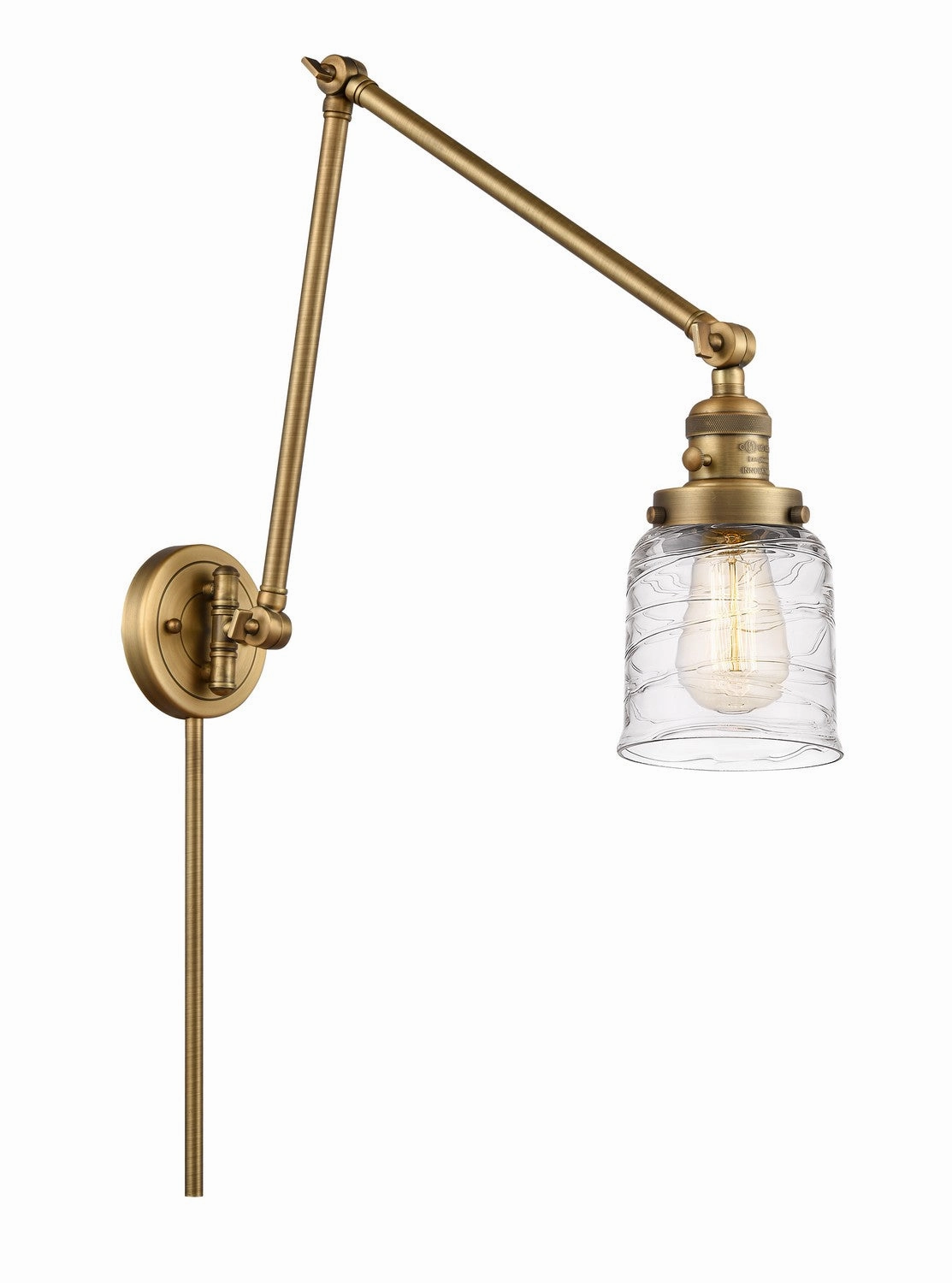 Franklin Restoration LED Swing Arm Lamp Brushed Brass Wall Lights for decor discount