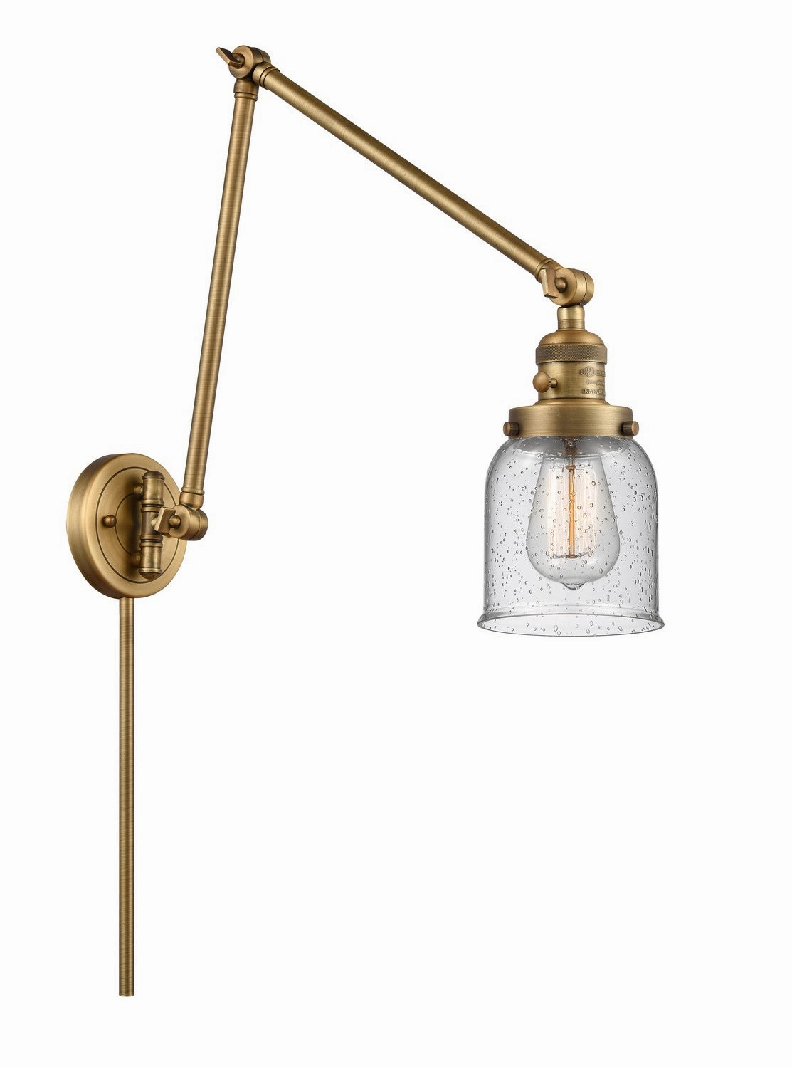 Franklin Restoration LED Swing Arm Lamp Brushed Brass Wall Lights for decor discount