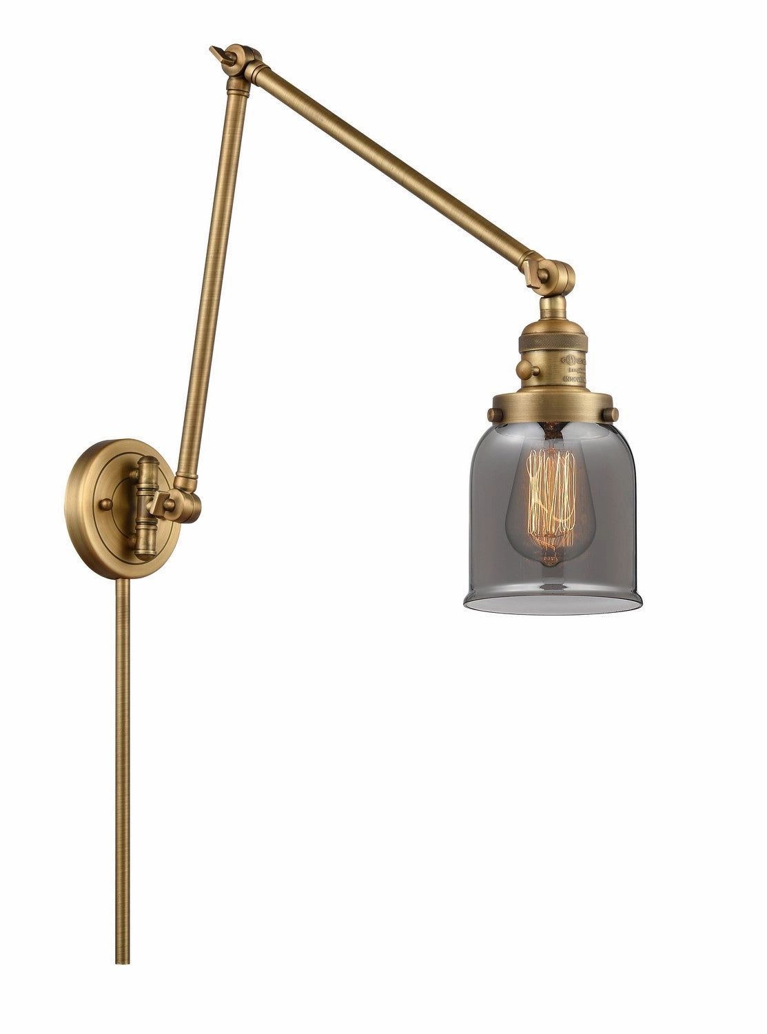 Franklin Restoration LED Swing Arm Lamp Brushed Brass Wall Lights for decor discount