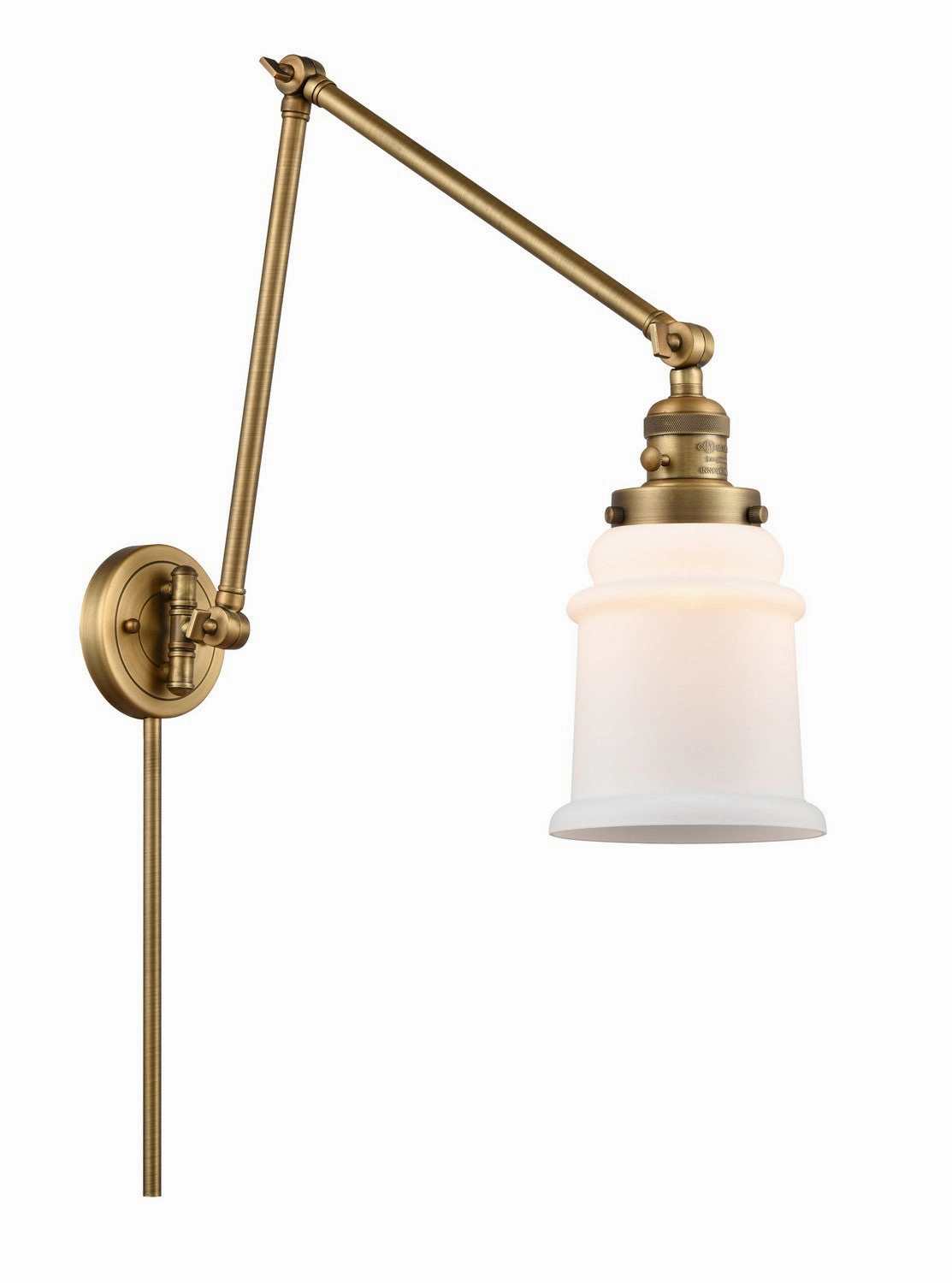 Franklin Restoration LED Swing Arm Lamp Brushed Brass Wall Lights for decor discount