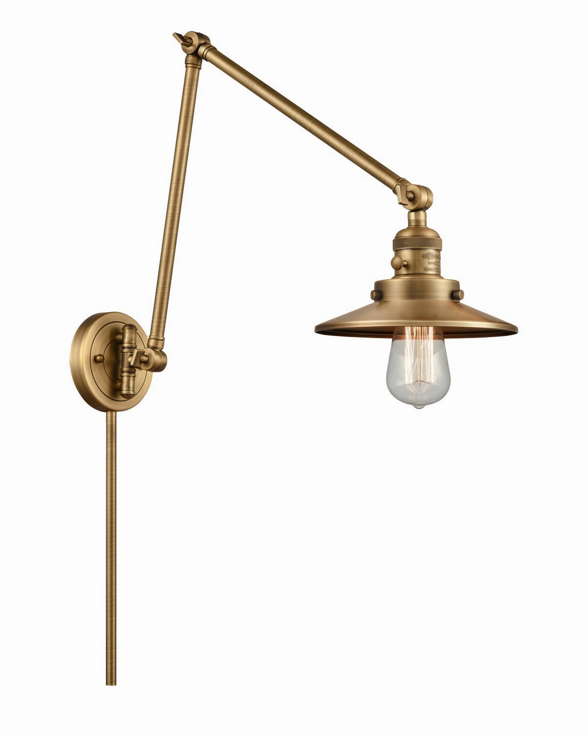 Franklin Restoration LED Swing Arm Lamp Brushed Brass Wall Lights for decor discount