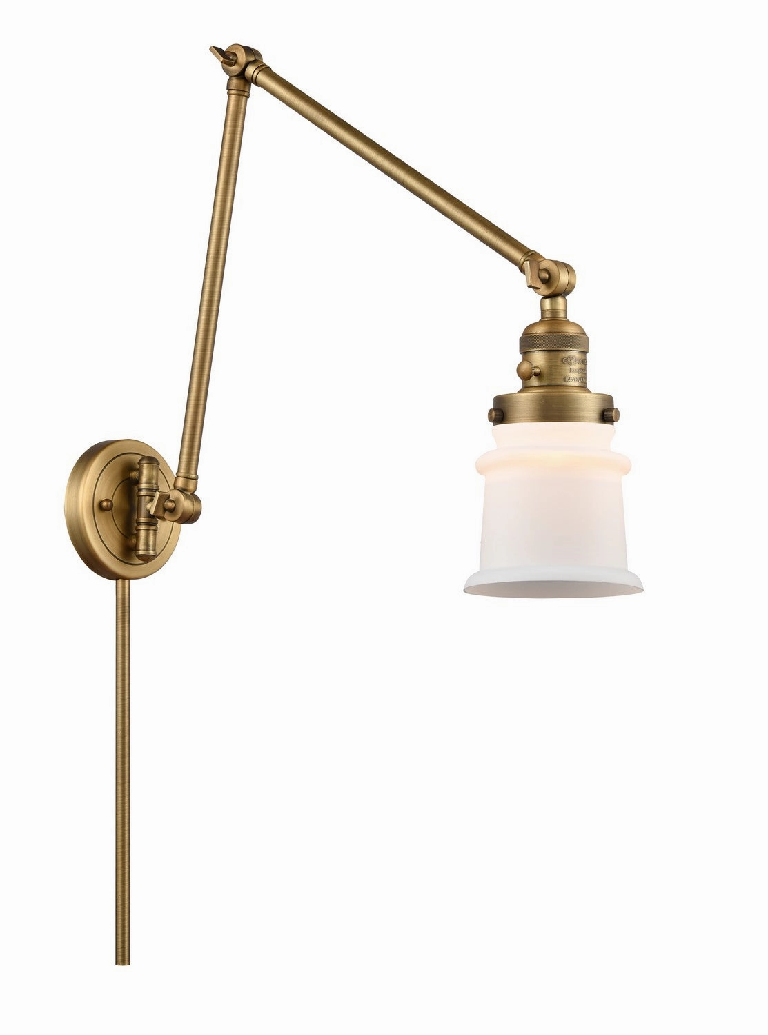 Franklin Restoration LED Swing Arm Lamp Brushed Brass Wall Lights for decor discount