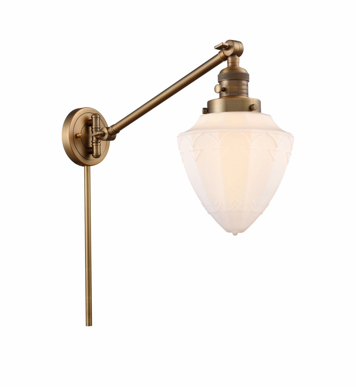 Franklin Restoration LED Swing Arm Lamp Brushed Brass Best Wall Lights online store
