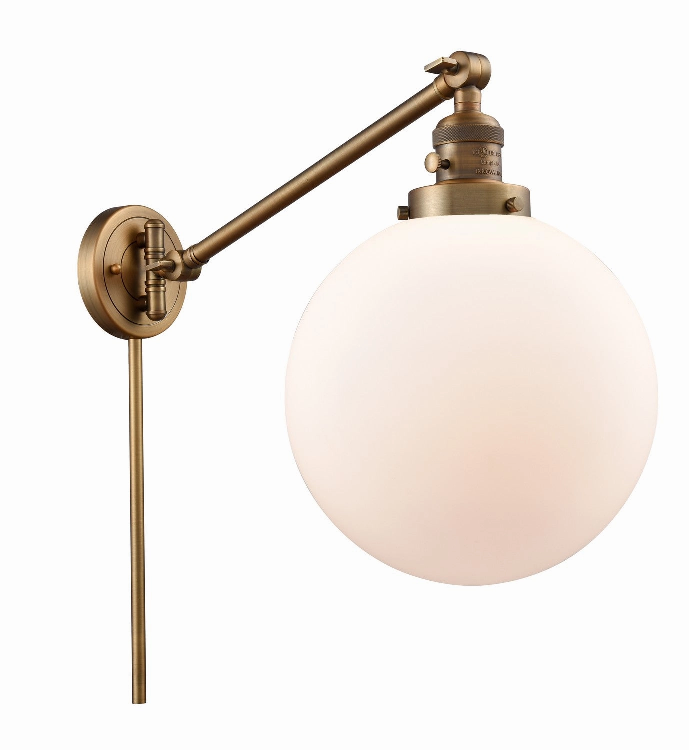 Franklin Restoration LED Swing Arm Lamp Brushed Brass Best Wall Lights online store