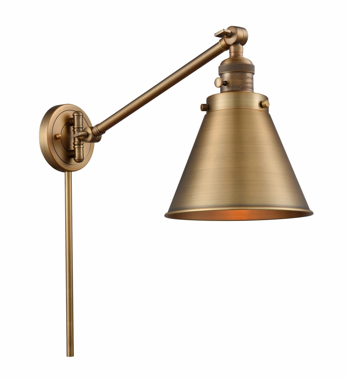 Franklin Restoration LED Swing Arm Lamp Brushed Brass Best Wall Lights online store