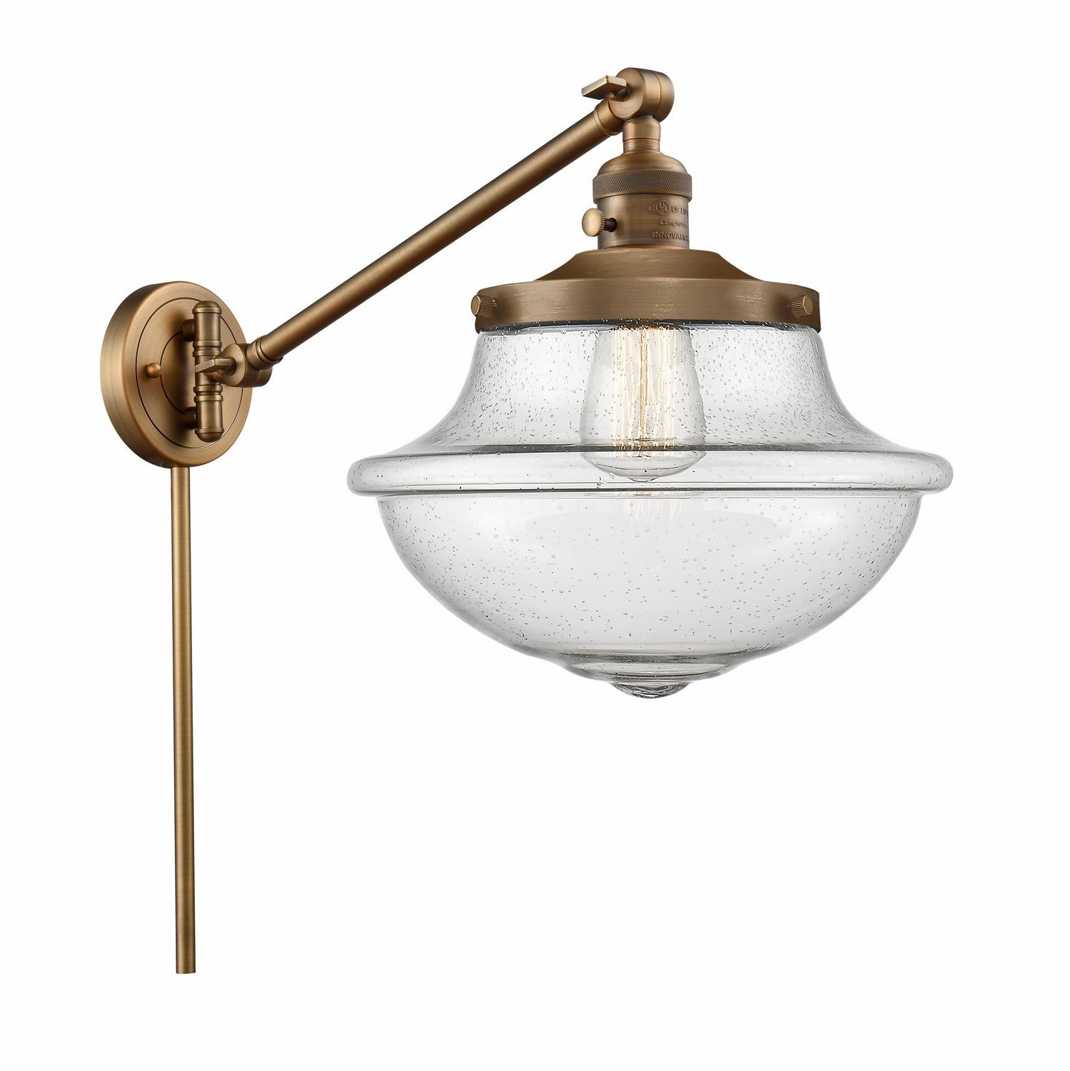 Franklin Restoration LED Swing Arm Lamp Brushed Brass Best Wall Lights online store