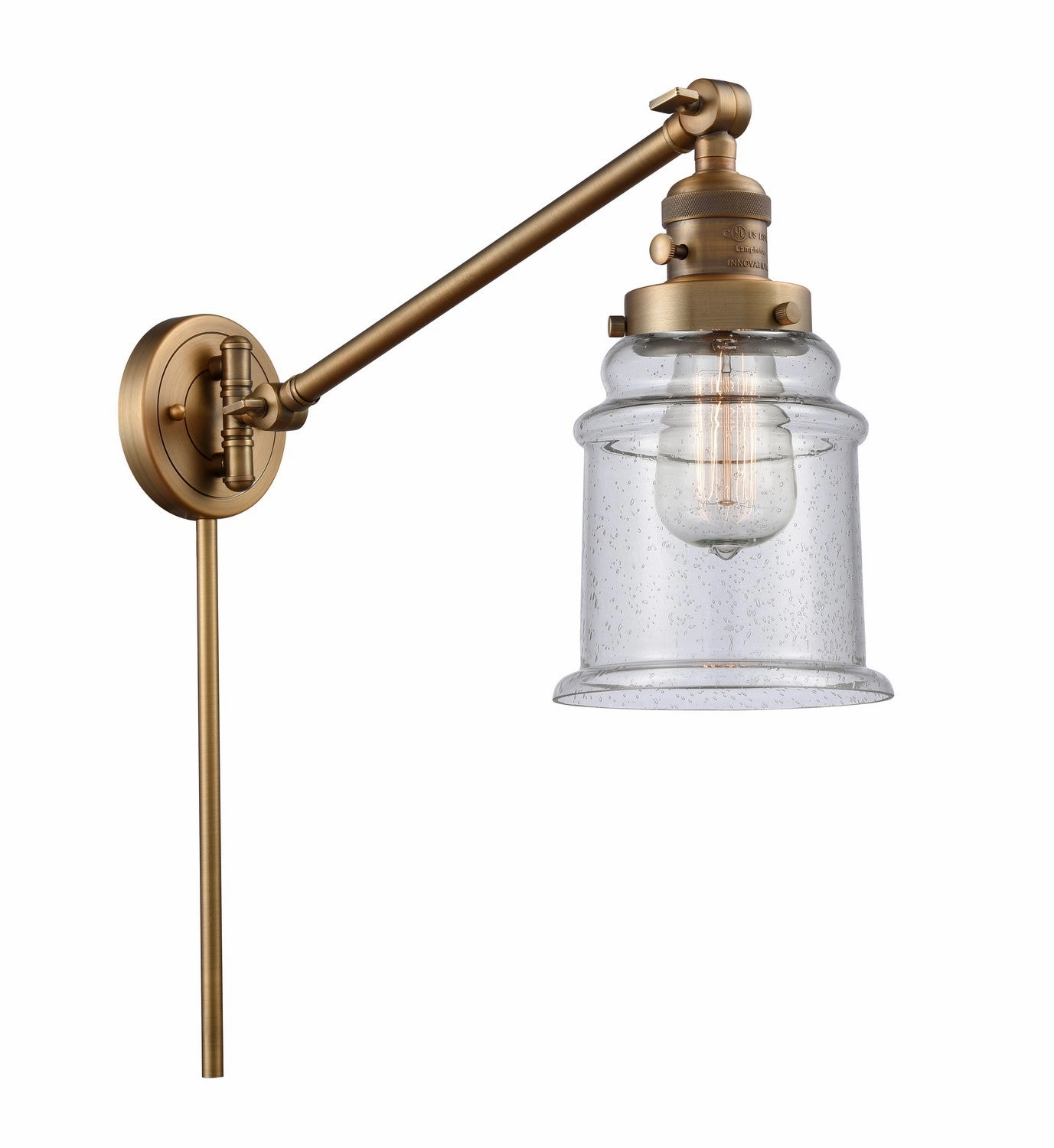 Franklin Restoration LED Swing Arm Lamp Brushed Brass Best Wall Lights online store