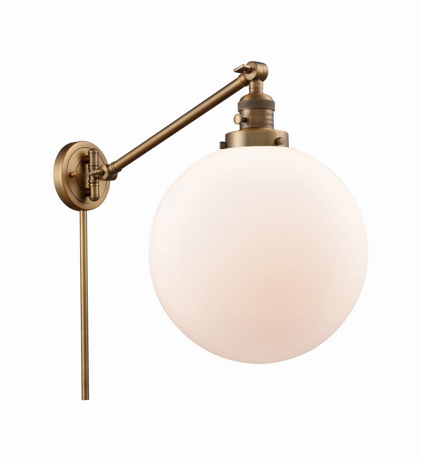 Franklin Restoration LED Swing Arm Lamp Brushed Brass Best Wall Lights online store