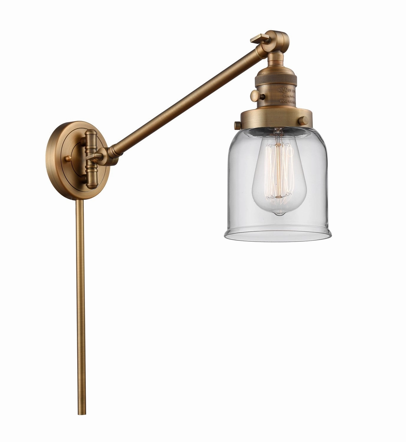 Franklin Restoration LED Swing Arm Lamp Brushed Brass Best Wall Lights online store