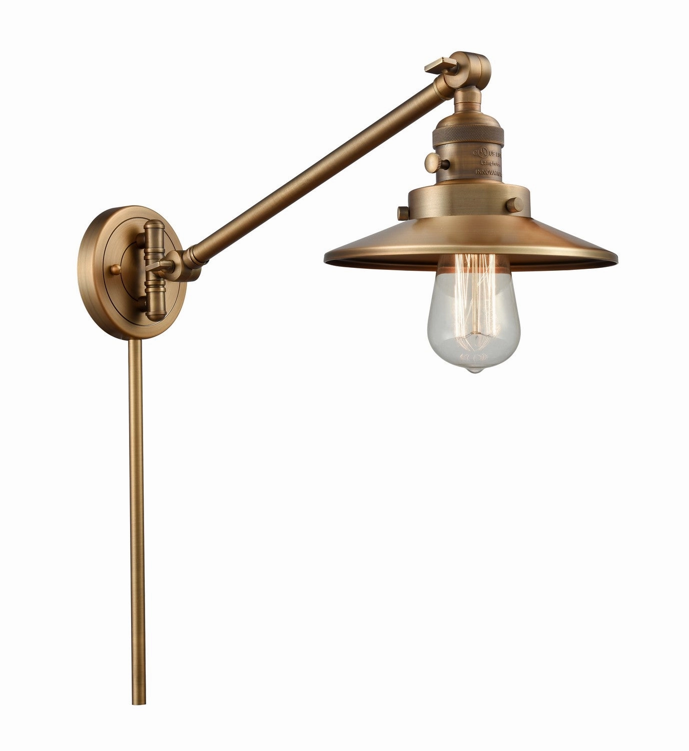 Franklin Restoration LED Swing Arm Lamp Brushed Brass Best Wall Lights online store