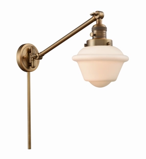 Franklin Restoration LED Swing Arm Lamp Brushed Brass Best Wall Lights online store