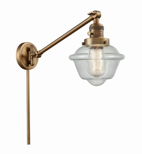Franklin Restoration LED Swing Arm Lamp Brushed Brass Best Wall Lights online store
