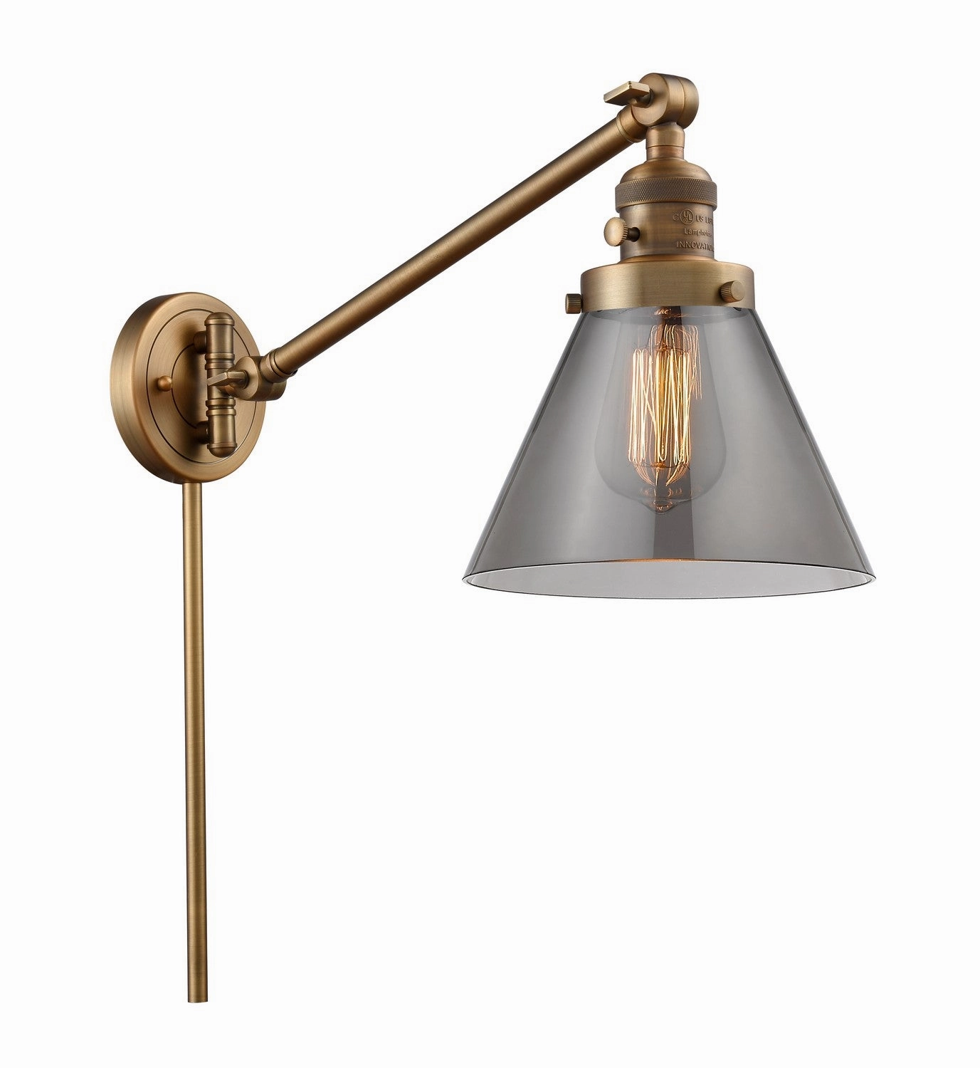 Franklin Restoration LED Swing Arm Lamp Brushed Brass Best Wall Lights online store